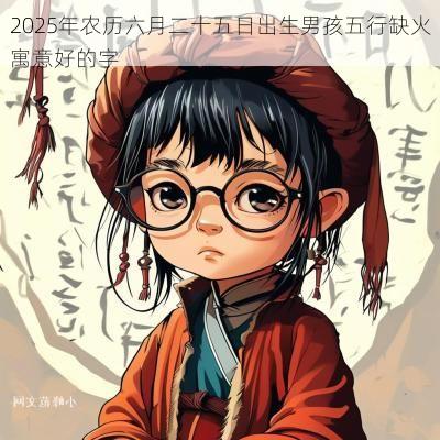 2025年农历六月二十五日出生男孩五行缺火寓意好的字
