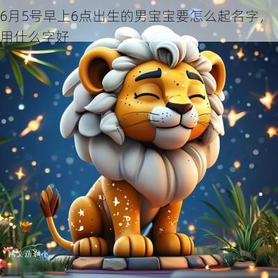 6月5号早上6点出生的男宝宝要怎么起名字，用什么字好