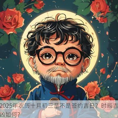 2025年农历十月初三是不是签约吉日？时辰吉凶如何？