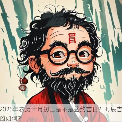 2025年农历十月初三是不是签约吉日？时辰吉凶如何？