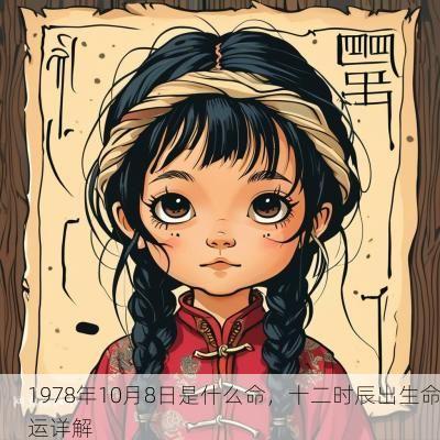 1978年10月8日是什么命，十二时辰出生命运详解
