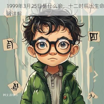 1999年3月25日是什么命，十二时辰出生命运详解