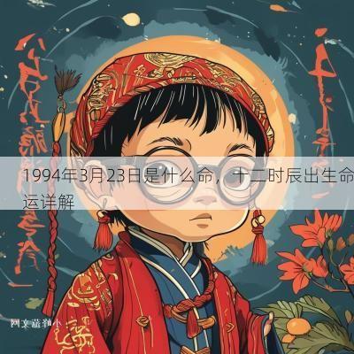 1994年3月23日是什么命，十二时辰出生命运详解