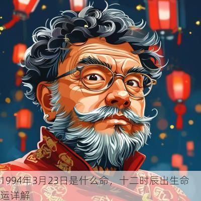 1994年3月23日是什么命，十二时辰出生命运详解