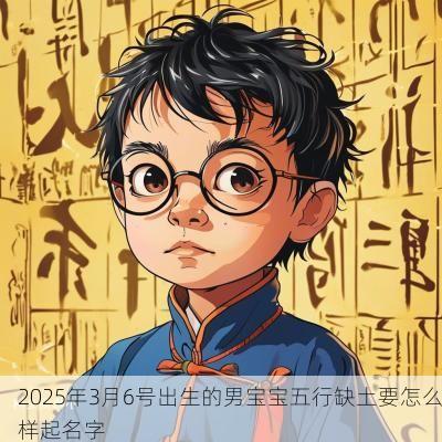 2025年3月6号出生的男宝宝五行缺土要怎么样起名字