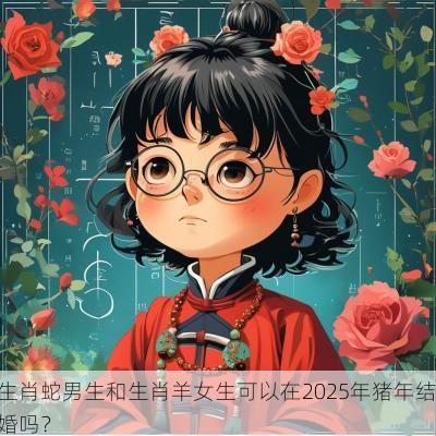 生肖蛇男生和生肖羊女生可以在2025年猪年结婚吗？