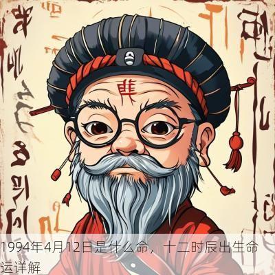 1994年4月12日是什么命，十二时辰出生命运详解