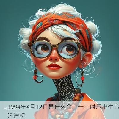 1994年4月12日是什么命，十二时辰出生命运详解