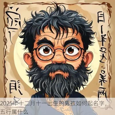 2025年十二月十一出生的男孩如何起名字，五行属什么