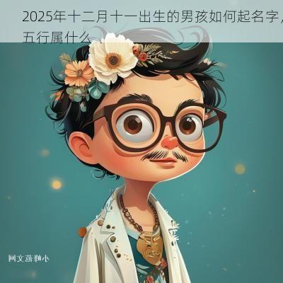 2025年十二月十一出生的男孩如何起名字，五行属什么
