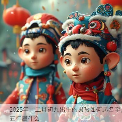 2025年十二月初九出生的男孩如何起名字，五行属什么