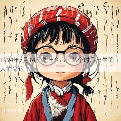 1994年7月14日是什么命，各个时辰出生的人的命运