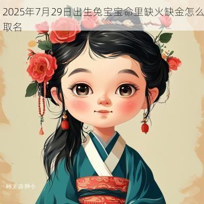 2025年7月29日出生兔宝宝命里缺火缺金怎么取名