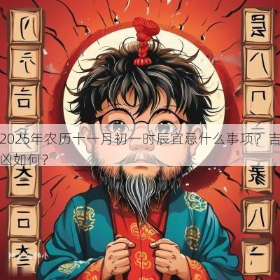 2025年农历十一月初一时辰宜忌什么事项？吉凶如何？