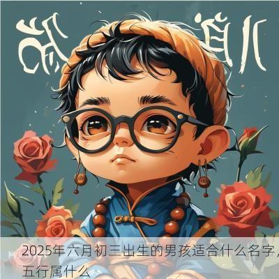 2025年六月初三出生的男孩适合什么名字，五行属什么