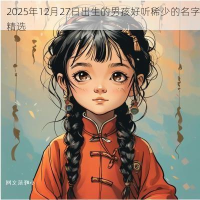 2025年12月27日出生的男孩好听稀少的名字精选