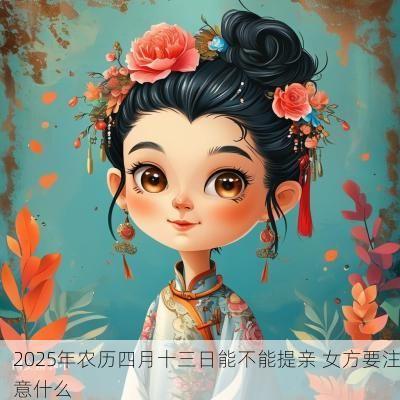 2025年农历四月十三日能不能提亲 女方要注意什么