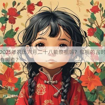 2025年农历六月二十八能祭祖吗？祭祖的吉时有哪些？