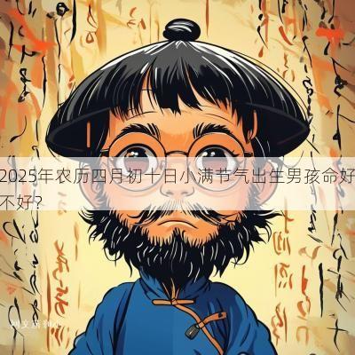 2025年农历四月初十日小满节气出生男孩命好不好？