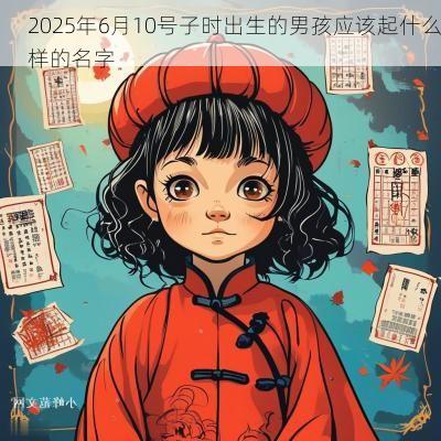 2025年6月10号子时出生的男孩应该起什么样的名字