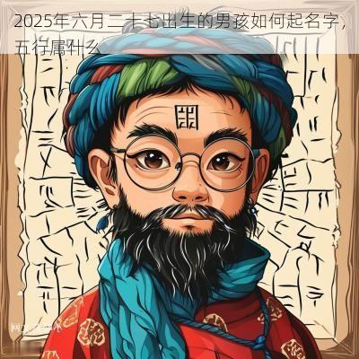 2025年六月二十七出生的男孩如何起名字，五行属什么