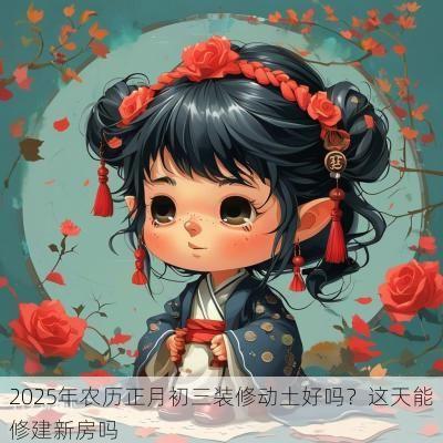 2025年农历正月初三装修动土好吗？这天能修建新房吗