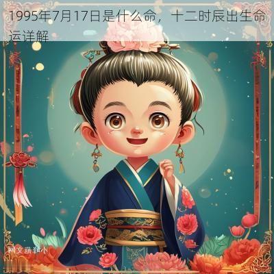 1995年7月17日是什么命，十二时辰出生命运详解