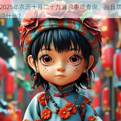 2025年农历十月二十九宜忌事项查询，当日禁忌什么？