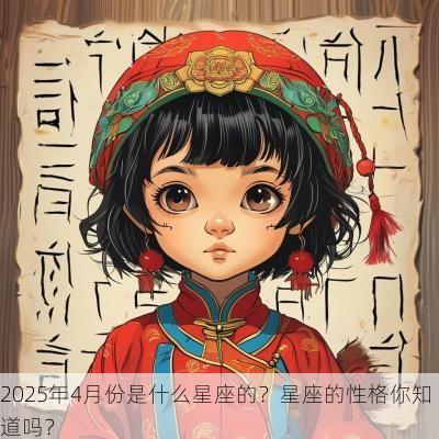 2025年4月份是什么星座的？星座的性格你知道吗？