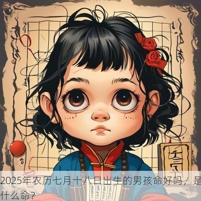 2025年农历七月十八日出生的男孩命好吗，是什么命？
