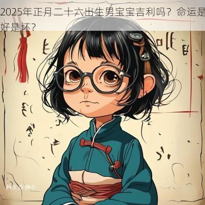 2025年正月二十六出生男宝宝吉利吗？命运是好是坏？