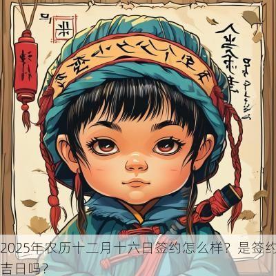 2025年农历十二月十六日签约怎么样？是签约吉日吗？