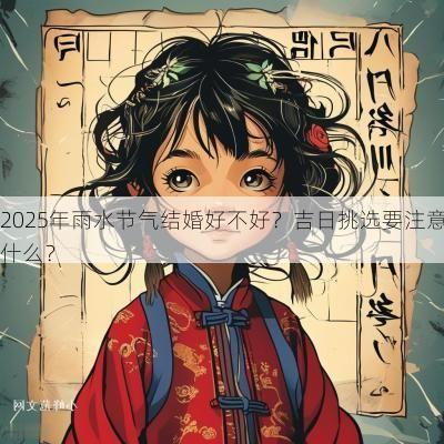 2025年雨水节气结婚好不好？吉日挑选要注意什么？