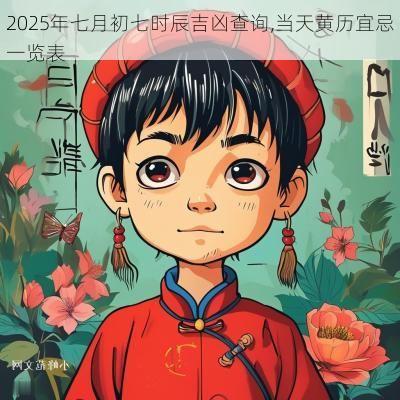 2025年七月初七时辰吉凶查询,当天黄历宜忌一览表