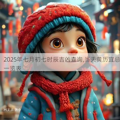 2025年七月初七时辰吉凶查询,当天黄历宜忌一览表
