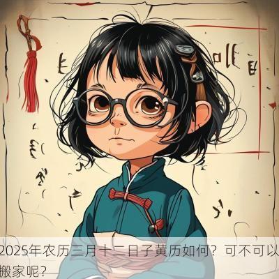 2025年农历三月十二日子黄历如何？可不可以搬家呢？