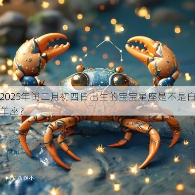 2025年闰二月初四日出生的宝宝星座是不是白羊座？