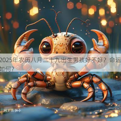 2025年农历八月二十九出生男孩好不好？命运如何？