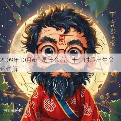 2009年10月6日是什么命，十二时辰出生命运详解