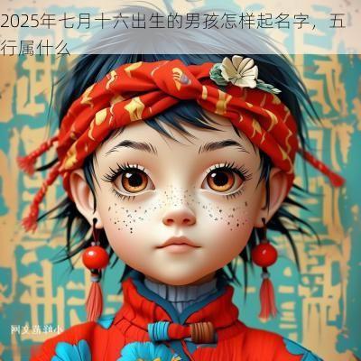 2025年七月十六出生的男孩怎样起名字，五行属什么