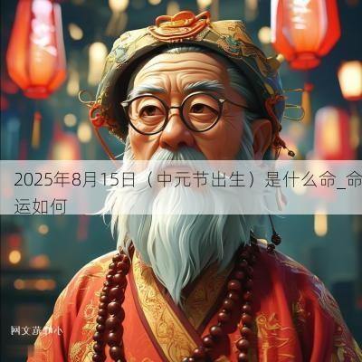 2025年8月15日（中元节出生）是什么命_命运如何