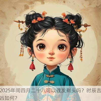 2025年闰四月二十八可以理发剃头吗？时辰吉凶如何？