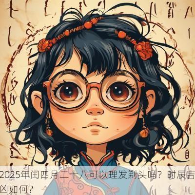 2025年闰四月二十八可以理发剃头吗？时辰吉凶如何？