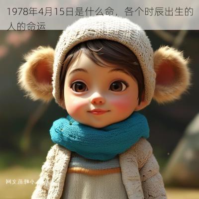 1978年4月15日是什么命,各个时辰出生的人的命运 1978年4月15日是什么命,各个时辰出生的人的命运