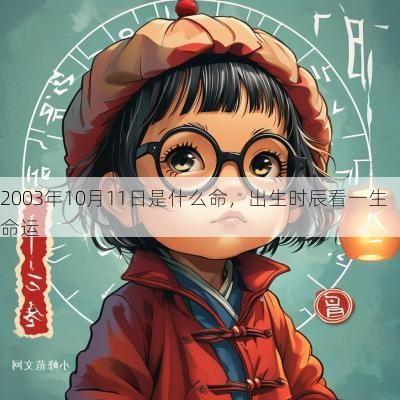 2003年10月11日是什么命，出生时辰看一生命运