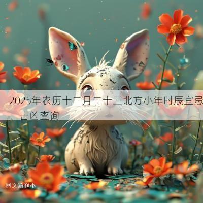 2025年农历十二月二十三北方小年时辰宜忌、吉凶查询