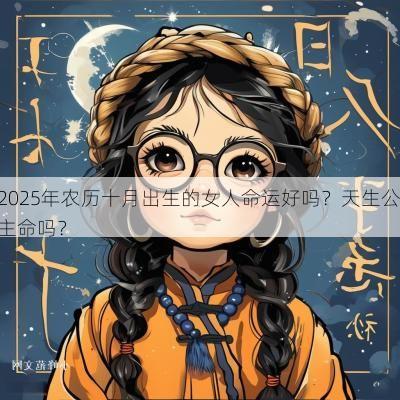 2025年农历十月出生的女人命运好吗？天生公主命吗？