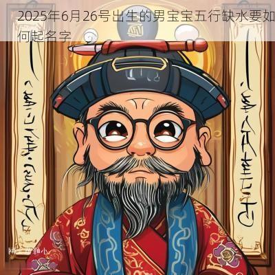 2025年6月26号出生的男宝宝五行缺水要如何起名字
