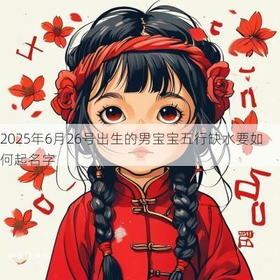 2025年6月26号出生的男宝宝五行缺水要如何起名字