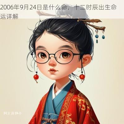 2006年9月24日是什么命,十二时辰出生命运详解 2006年9月24日是什么命,十二时辰出生命运详解
